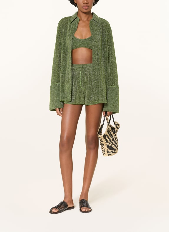Oséree Shorts LUMIERE met glittergaren GROEN