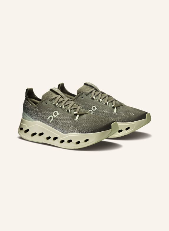 On Hardloopschoenen CLOUDSURFER MAX OLIJF / LICHTGEEL