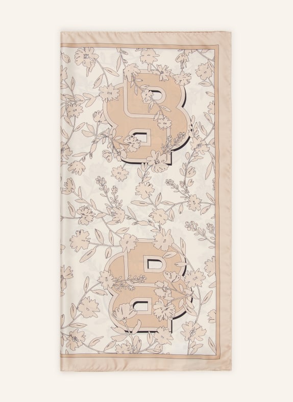 BOSS Zijden sjaal LAINY CRÈME / BEIGE / ZWART