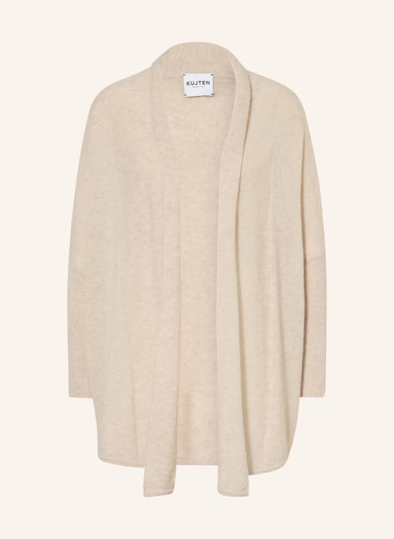 KUJTEN Couverture tricotée LOUKA en cachemire BEIGE