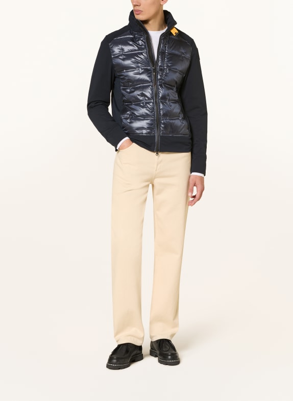 PARAJUMPERS Donsjack MATTY in materiaalmix DONKERBLAUW