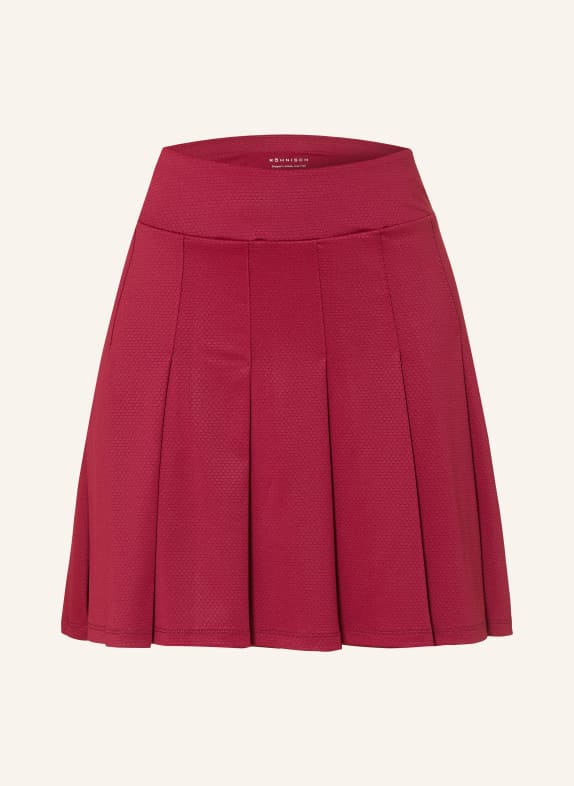 RÖHNISCH Jupe-short NICKY à plis ROUGE FONCÉ / BLANC