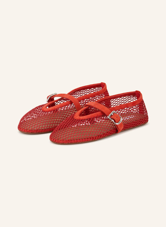 ALAÏA Ballerinas ROT / SILBER