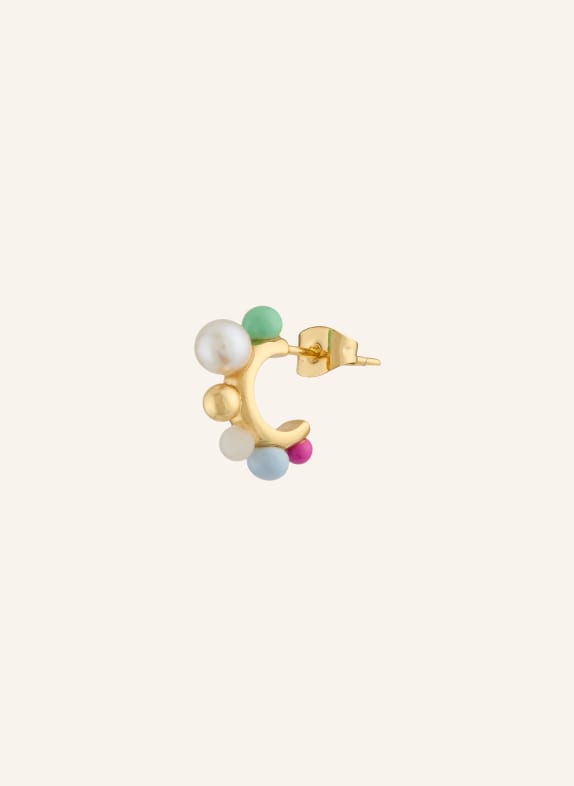 LULU Copenhagen Creolen SPACE HOOPS GOLD / MINT / WEISS