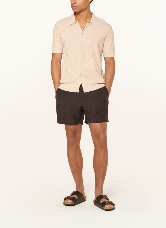 NN.07 Gebreid shirt NOLAN Comfort Fit ECRU