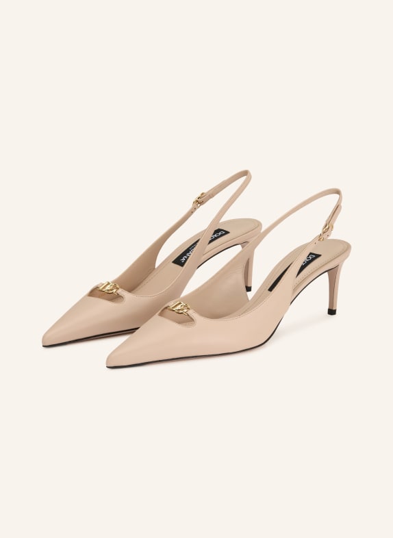 DOLCE & GABBANA Sling pumps BEIGE / GOUD