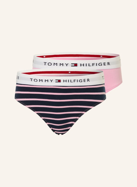 TOMMY HILFIGER Lot de 2 slips BLEU FONCÉ / ROSE