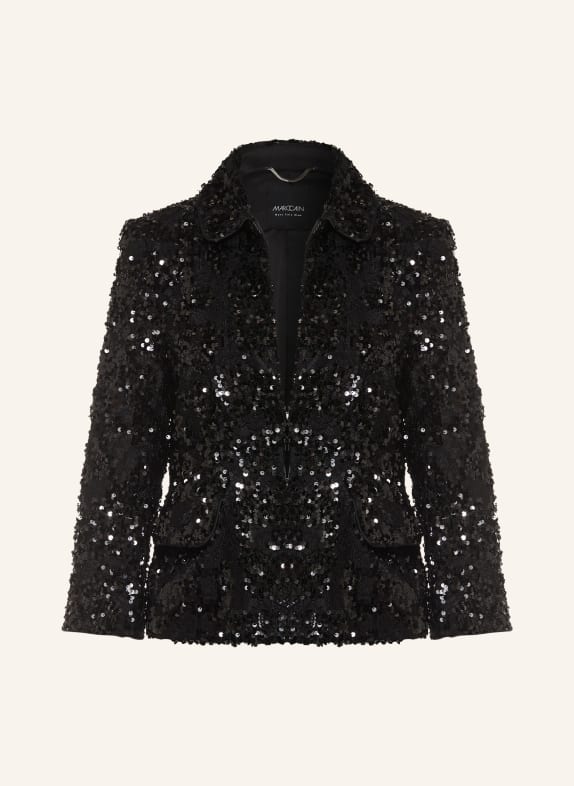 MARC CAIN Spitzenblazer mit Pailletten und 3/4-Arm 900 BLACK