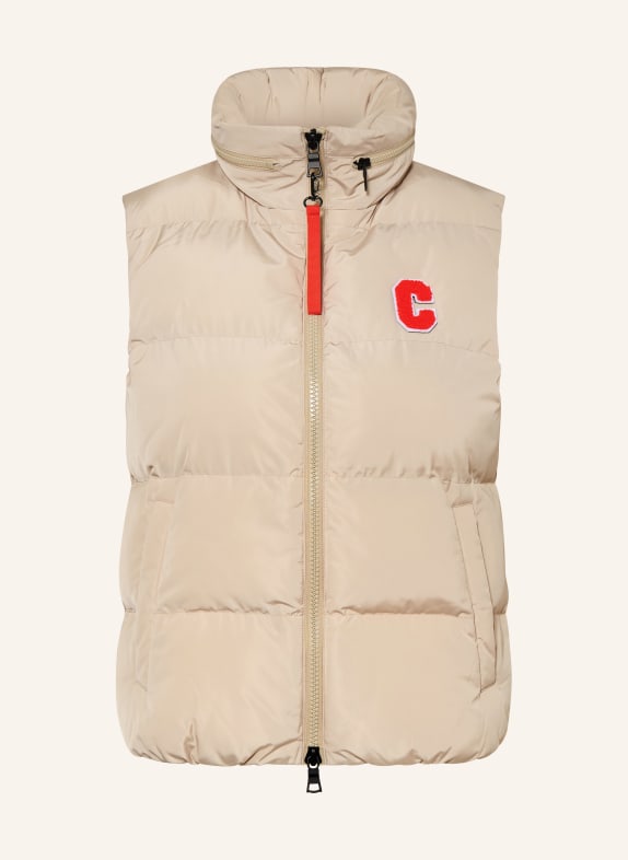 No.1 Como CORTINA quilted vest LIGHT BROWN