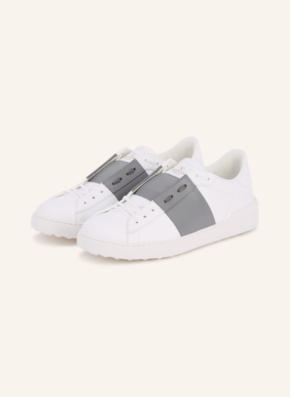 VALENTINO GARAVANI Sneaker OPEN WEISS / GRAU