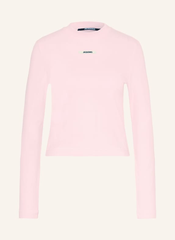 JACQUEMUS Longsleeve LE T-SHIRT GROS GRAIN ROSE CLAIR