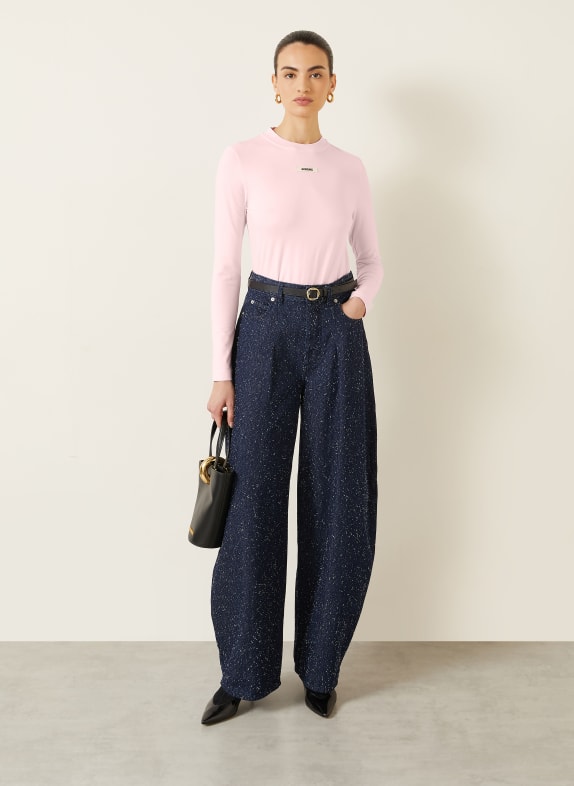 JACQUEMUS Longsleeve LE T-SHIRT GROS GRAIN ROSE CLAIR