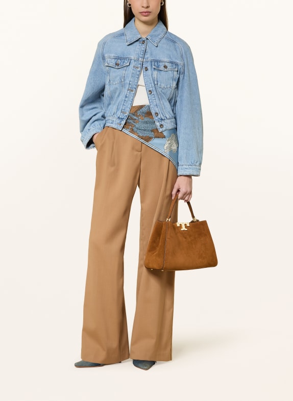TORY BURCH Schultertasche ELEANOR COGNAC / GOLD