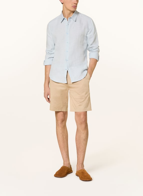 SANDRO Leinenhemd Regular Fit HELLBLAU