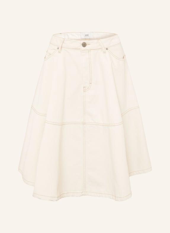 AMI PARIS Jeansrock CREME