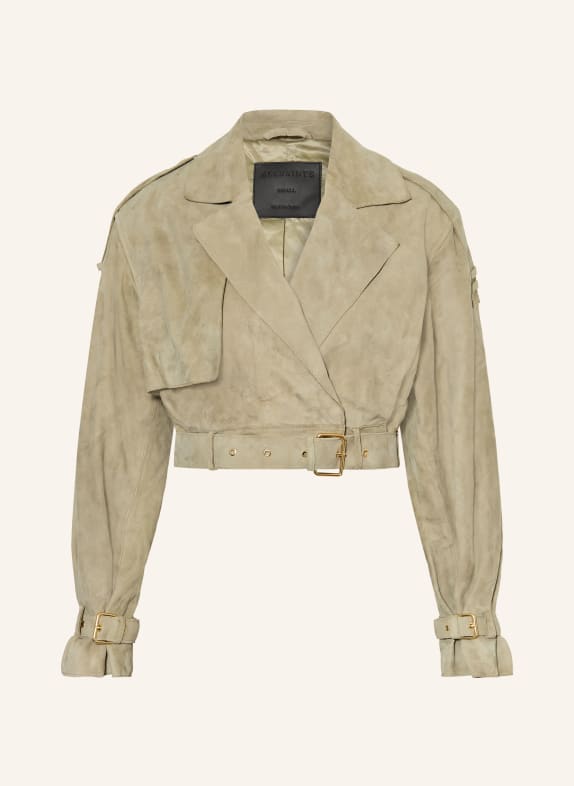 ALLSAINTS Kurtka skórzana OPHELIA OLIWKOWY