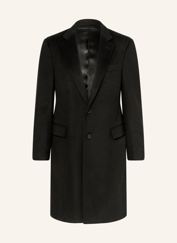 LARDINI Płaszcz z kaszmiru CZARNY