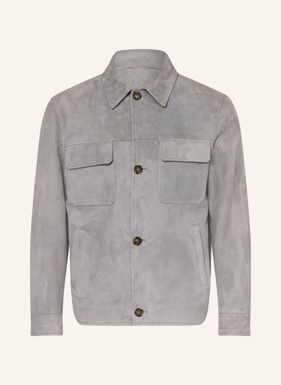 LARDINI Lederjacke BLAUGRAU