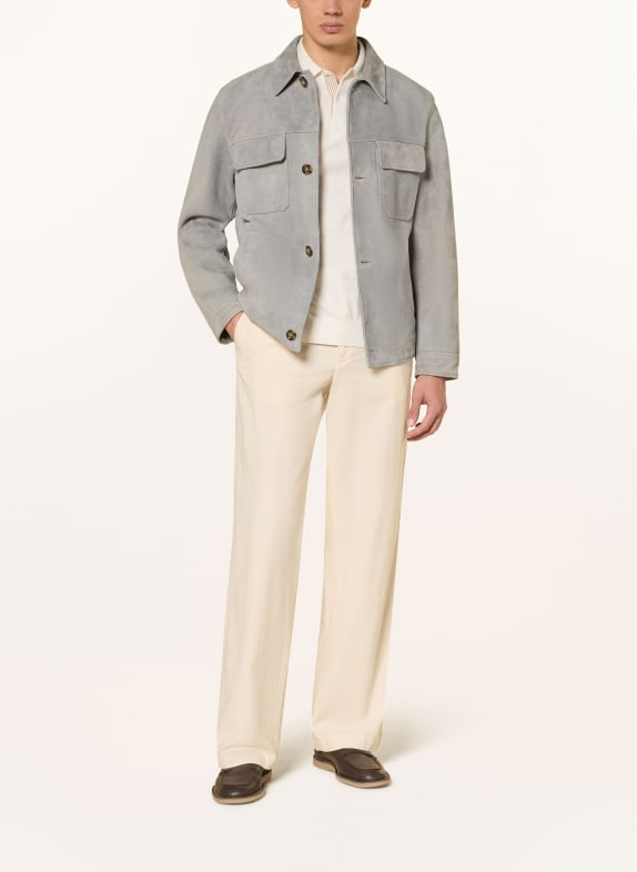 LARDINI Leren jas BLAUWGRIJS