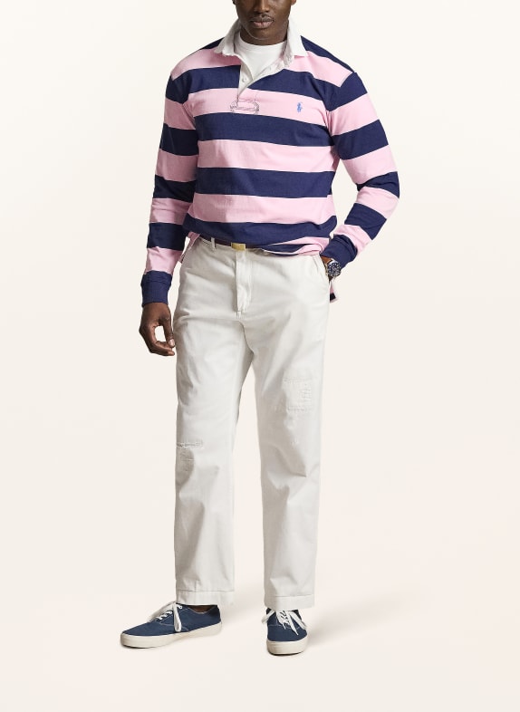 POLO RALPH LAUREN Big & Tall Rugbyshirt Classic Fit ROZE / DONKERBLAUW