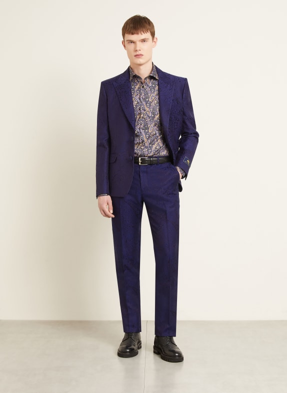 ETRO Jacquardbroek met normale pasvorm DONKERBLAUW