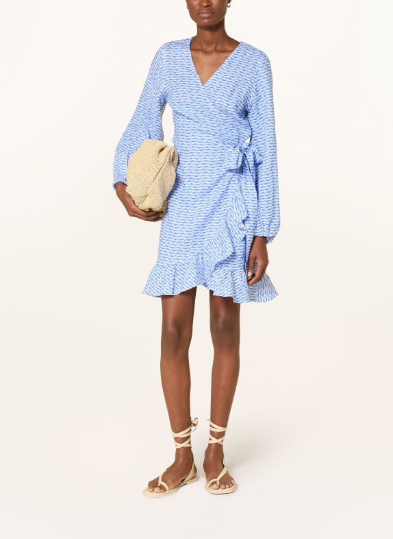 heidi klein Robe de plage TINOS en lin BLEU CLAIR / BLANC