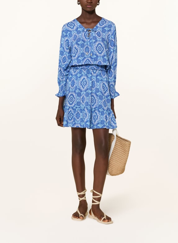 heidi klein Robe de plage MYKONOS à volants BLEU