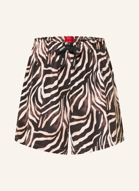 HUGO Schlafshorts SCHWARZ / HELLROSA / HELLORANGE