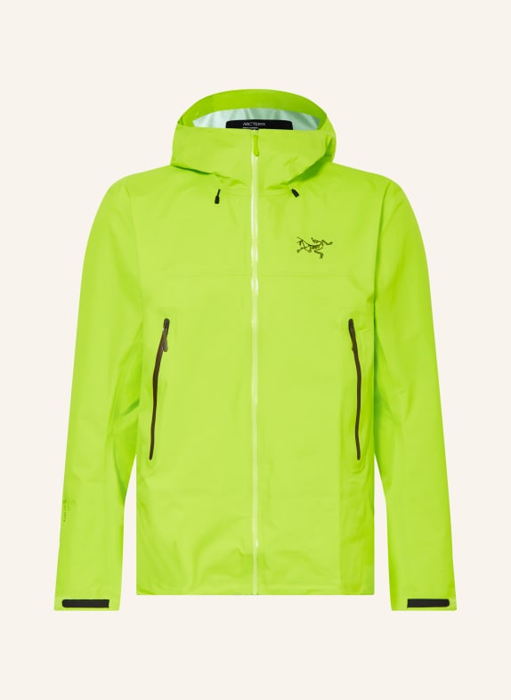 ARC'TERYX Veste hardshell BETA SL VERT FLUO / GRIS FONCÉ