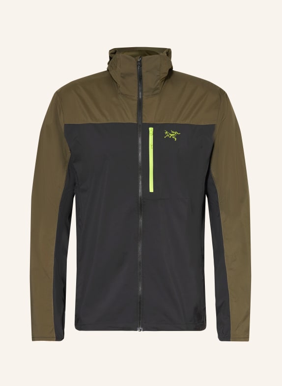 ARC'TERYX Functionele jas SQUAMISH HOODY KAKI / NEONGROEN / ZWART