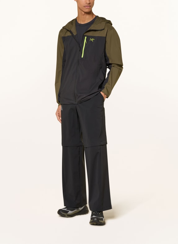 ARC'TERYX Functionele jas SQUAMISH HOODY KAKI / NEONGROEN / ZWART
