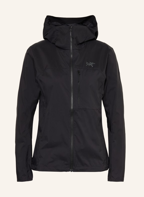 ARC'TERYX Windbreaker SQUAMISH HOODY SCHWARZ