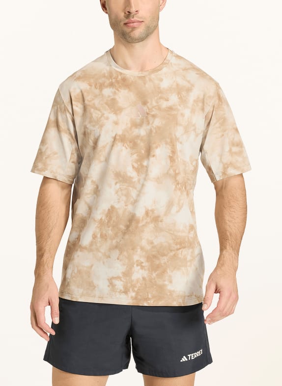 adidas TERREX functioneel shirt LICHTBRUIN / CAMEL
