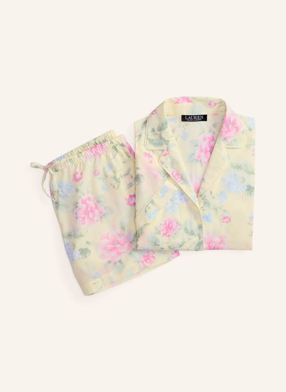 LAUREN RALPH LAUREN Krótkie piżamy JASNOŻÓŁTY / RÓŻOWY / JASNONIEBIESKI