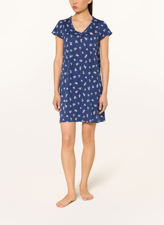 LAUREN RALPH LAUREN nachtjapon BLAUW / ROZE
