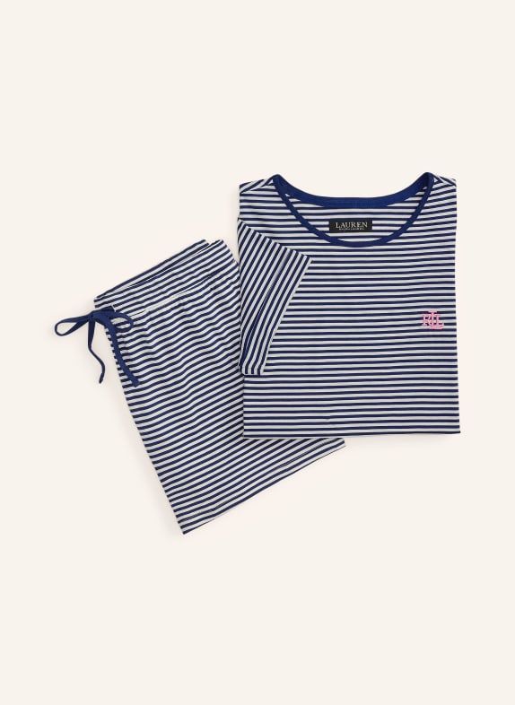 LAUREN RALPH LAUREN Krótkie piżamy GRANATOWY / BIAŁY