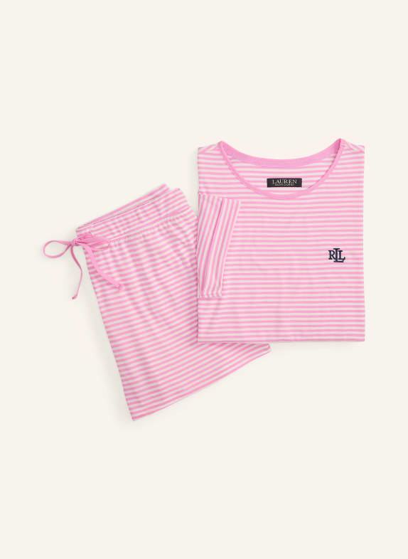 LAUREN RALPH LAUREN Shorty-pyjama ROZE / WIT