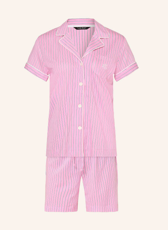 LAUREN RALPH LAUREN Shorty-pyjama ROZE / DONKERBLAUW / WIT