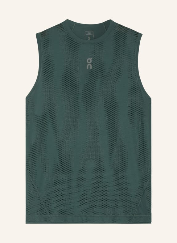 On Tanktop TRAIN VOLT DONKERGROEN