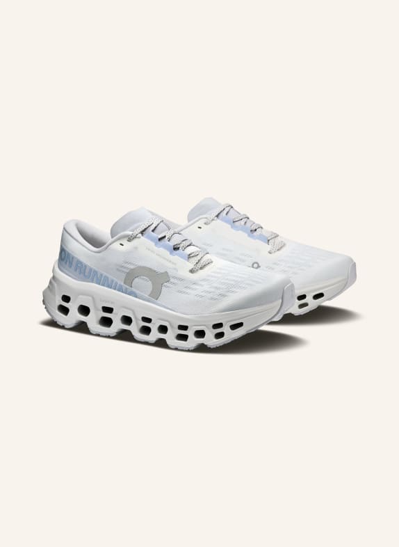 On Hardloopschoenen CLOUDMONSTER 3 WIT / LICHTBLAUW