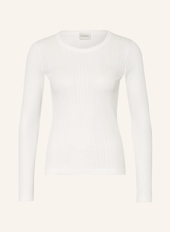 CLOSED T-shirt met lange mouwen WIT