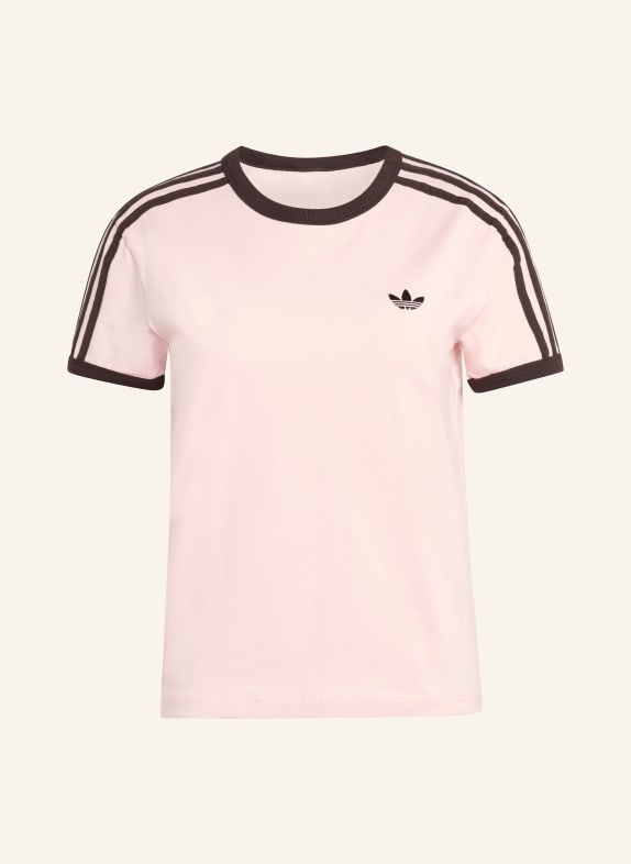 adidas Originals 3 STRIPES T-shirt LIGHT PINK / DARK BROWN