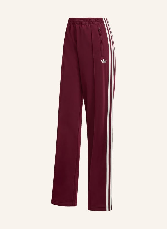 adidas Originals Pantalon de survêtement FIREBIRD LOOSE avec bandes galonnées ROUGE FONCÉ / BLANC