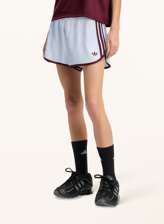 adidas Originals Satijnen short 3 STRIPES SPRINTER BLAUWGRIJS / DONKERROOD
