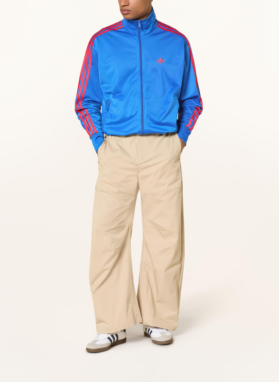 adidas Originals Sweatjack FIREBIRD met galonstrepen NEONBLAUW / NEONROOD
