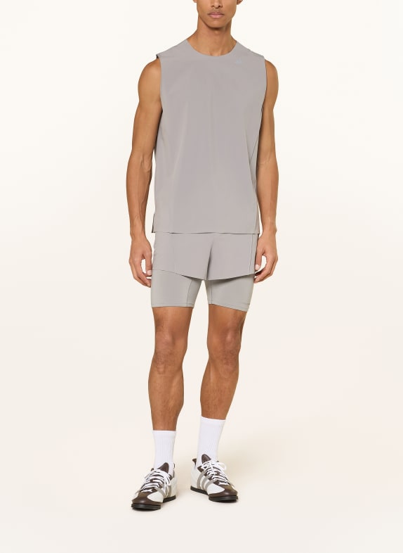 adidas 2-in-1-trainingsshort ADIDAS X ENTIRE STUDIOS D4T GRIJS