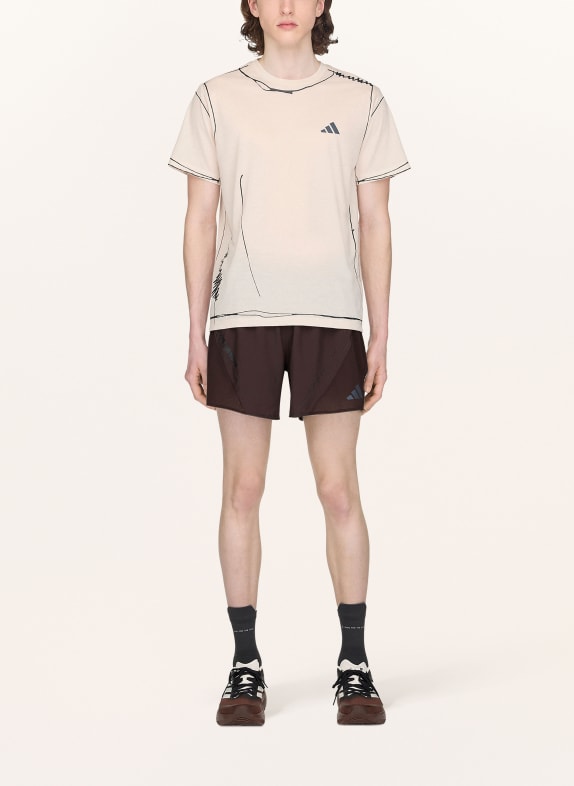 adidas 2-in-1-hardloopshort ADI365 SONG FOR THE MUTE MARRON FONCÉ