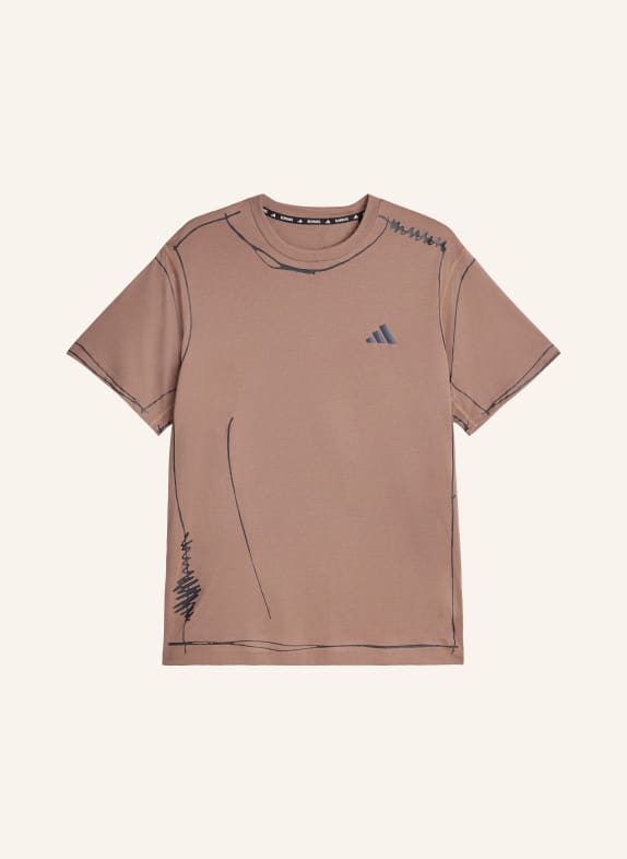 adidas T-Shirt ADI365 SONG FOR THE MUTE RUNNING UNITEFIT BROWN
