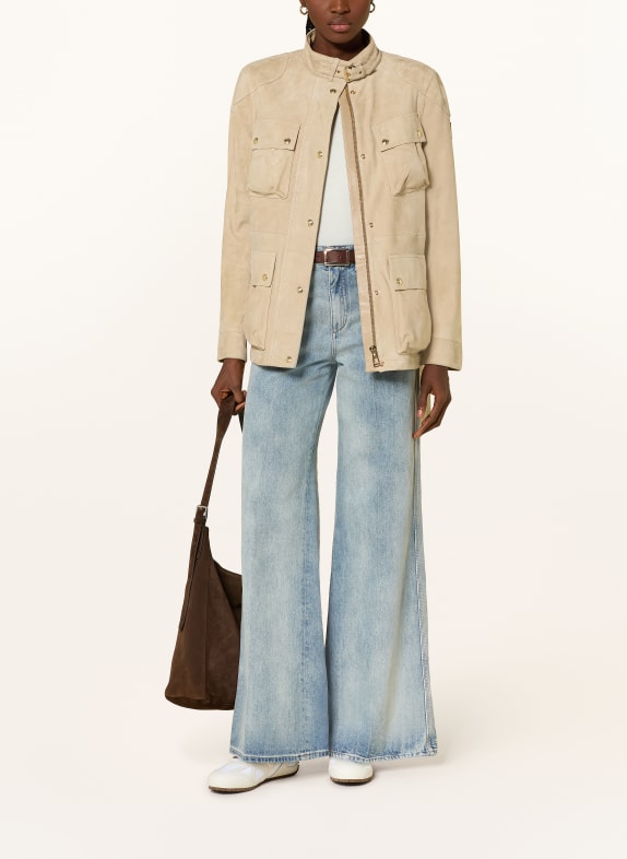 BELSTAFF Lederjacke TRAILMASTER PANTHER BEIGE / GOLD