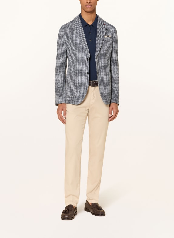 CG - CLUB of GENTS Jerseyjasje CG CARTER Slim Fit DONKERBLAUW / LICHTGRIJS